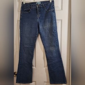 Kim Rogers Jeans Womens 8 Blue High Rise Straight Leg Dark Wash Casual 30x30